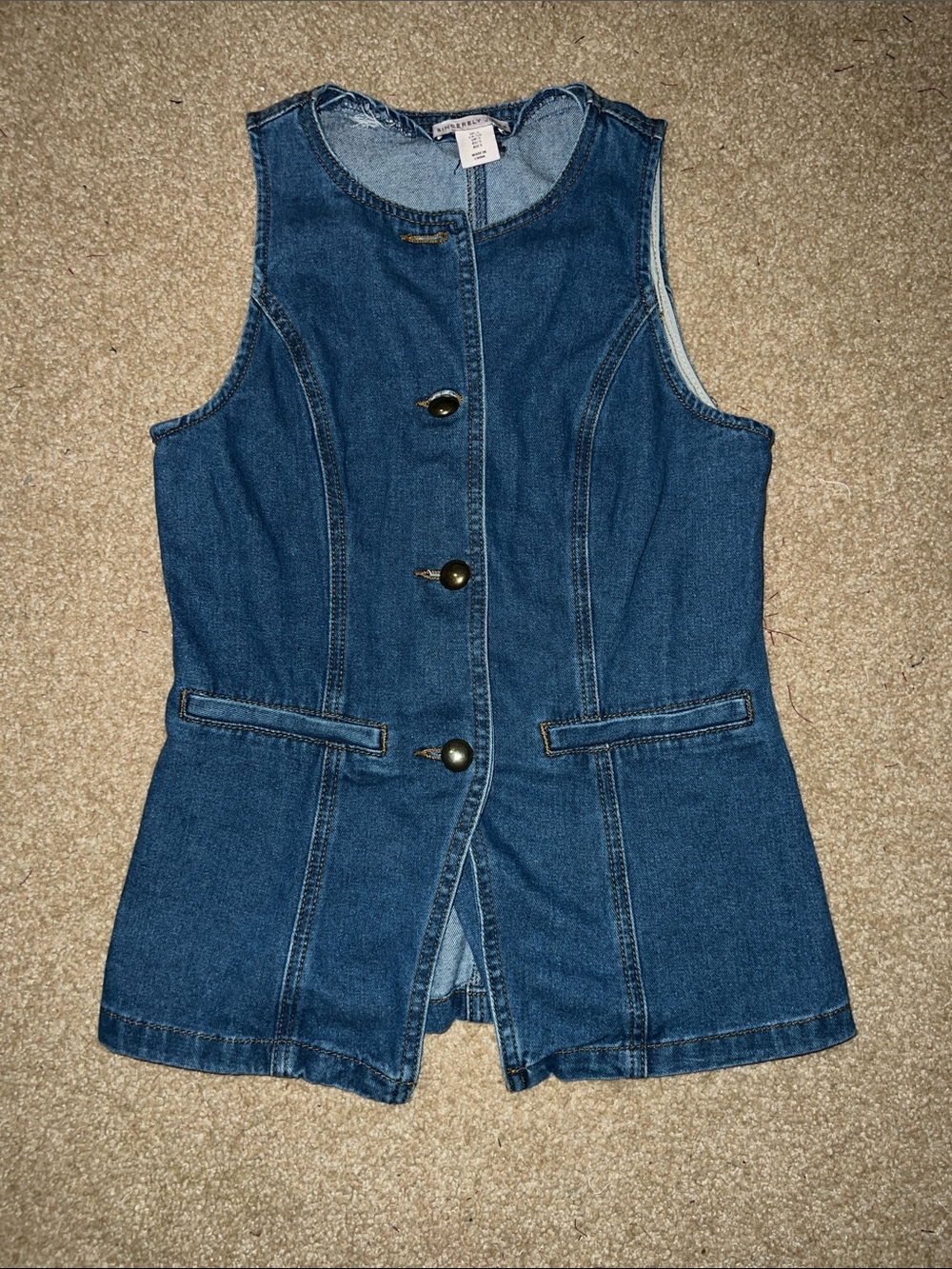 Sleeveless Denim Top